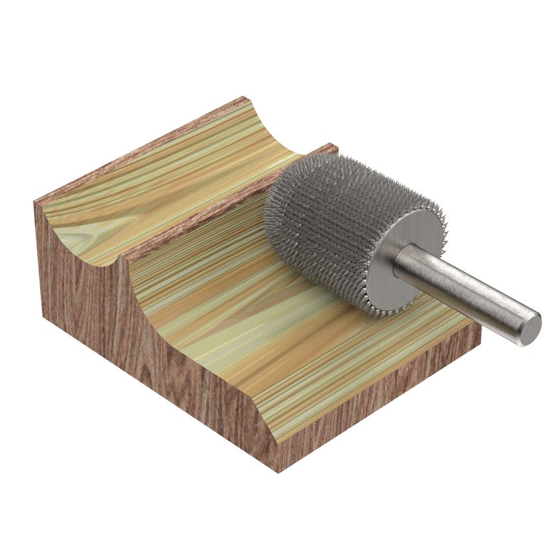 Kutzall Extreme Ball Nose Rotary Burr 1â„4" Shaft, Very Coarse - Wood Carving Bit for Bosch, DeWalt, Milwaukee. Abrasive Tungsten Carbide 3â„4"(19mm) Dia. X 1-1â„8"(28.5mm) Length, BNX-34C - Image 4